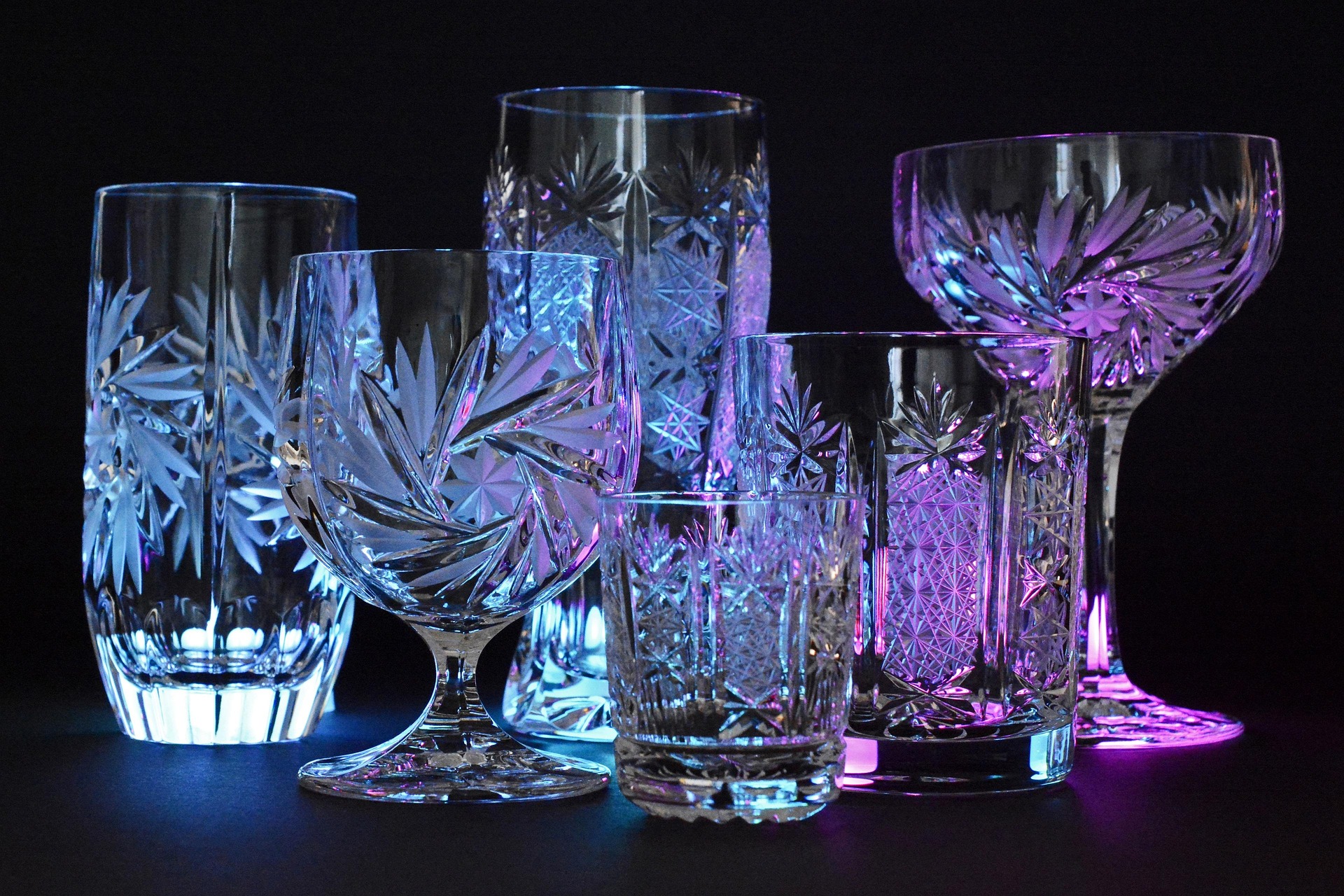 taças de cristal